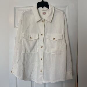 Women’s Corduroy Off-White Oversized Shacket